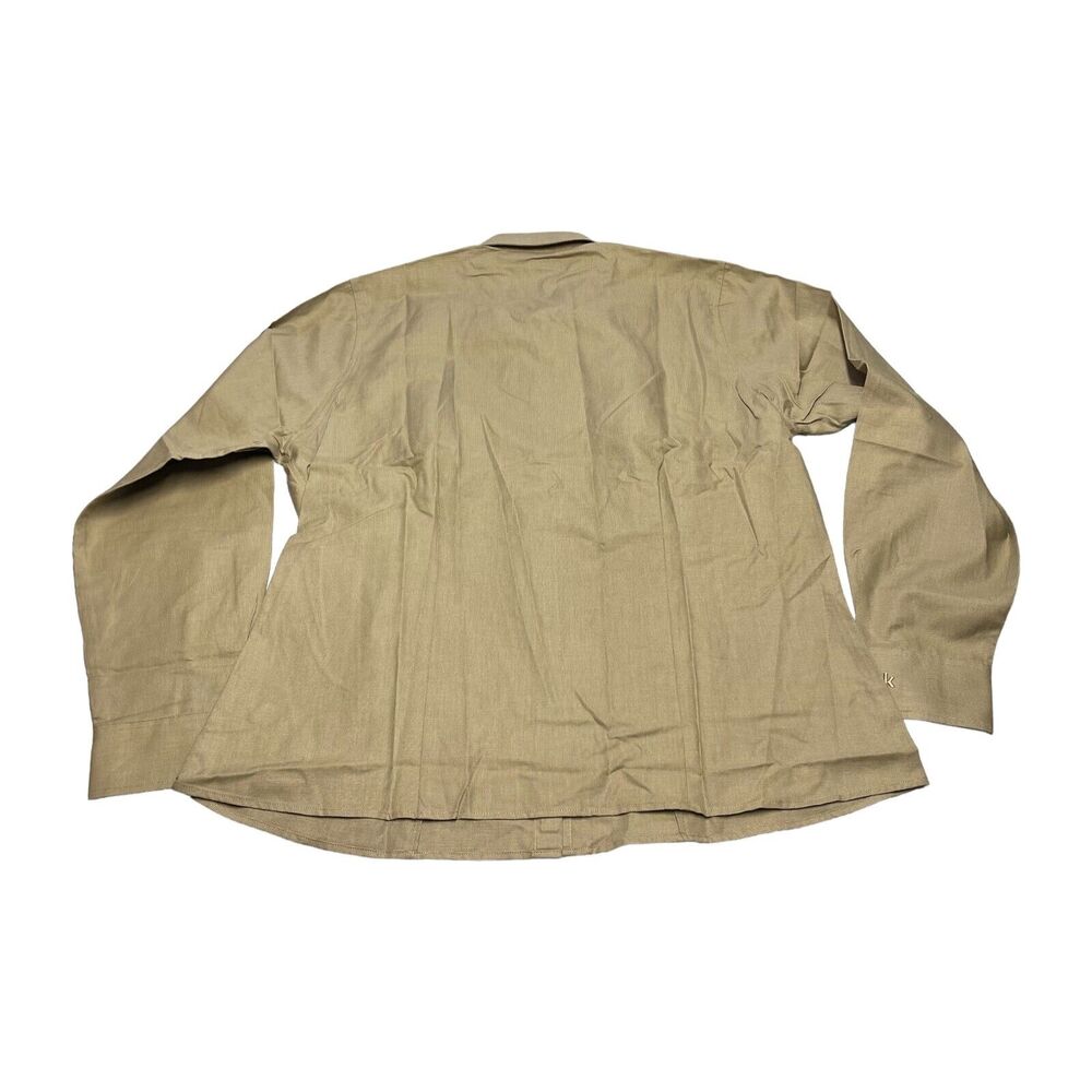 Cutter & Buck Shirt Women's XL Khaki Collared Long Sleeve Classic Fit Button-Up - Picture 2 of 9